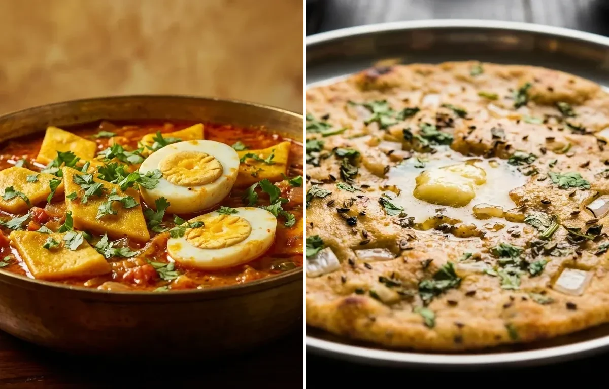 Anda Pitod Curry with Missi Roti