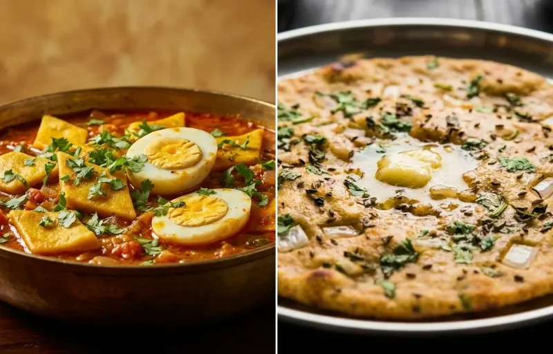 Anda Pitod Curry with Missi Roti