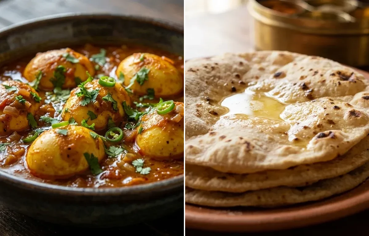 Anda Tarkari with Roti