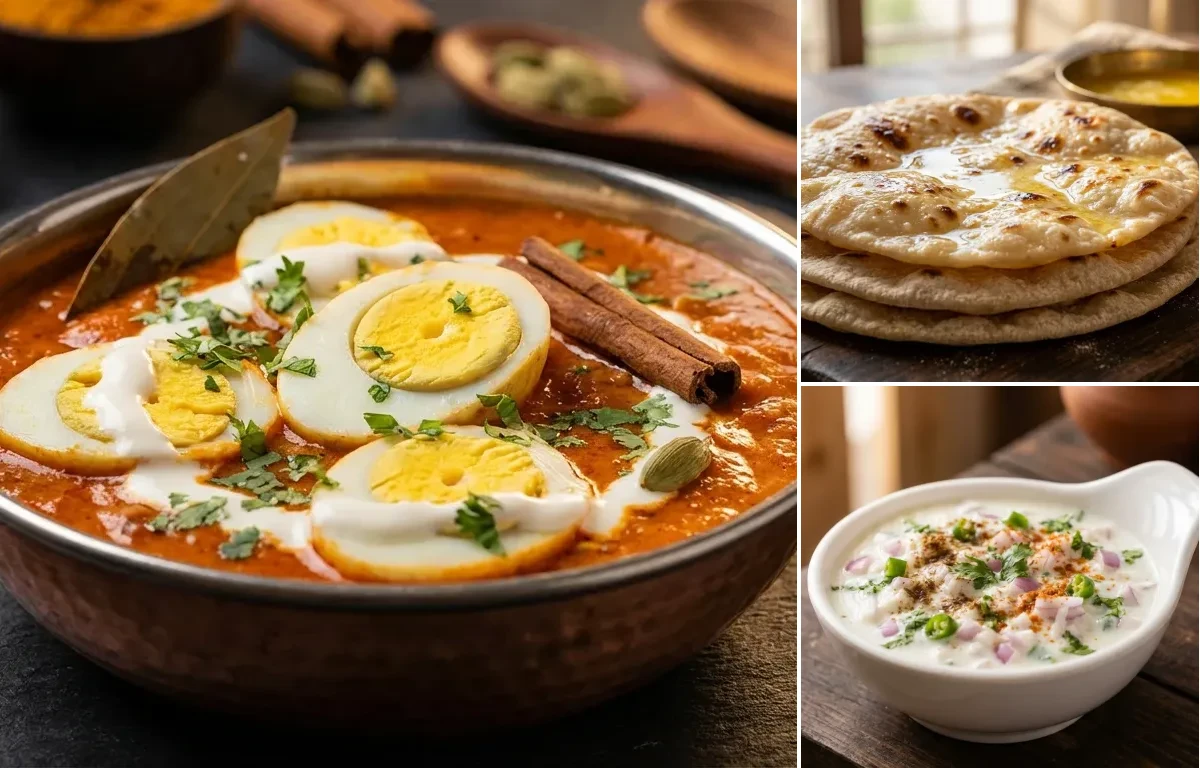 Anda Tikka Masala with Chapati