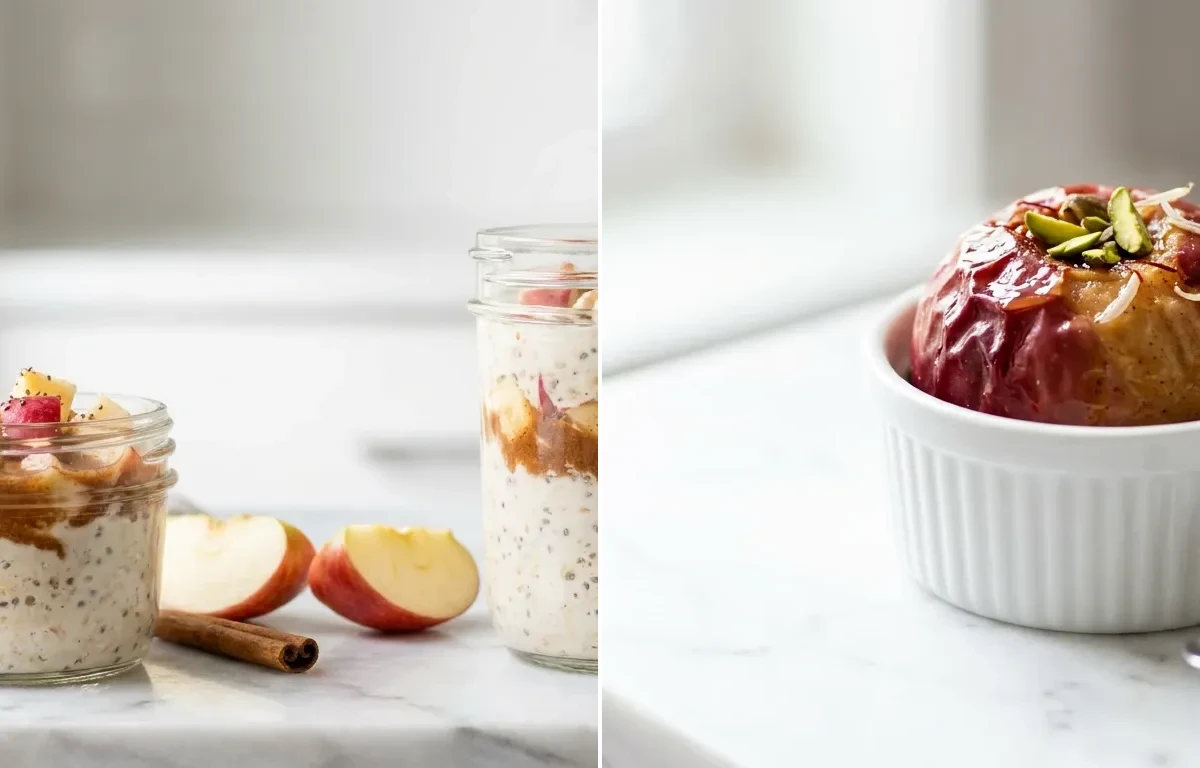 Apple Cinnamon Overnight Oats with Apple