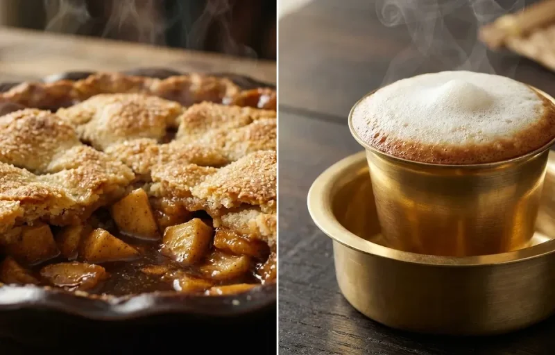 Apple Pandowdy with Filter Coffee