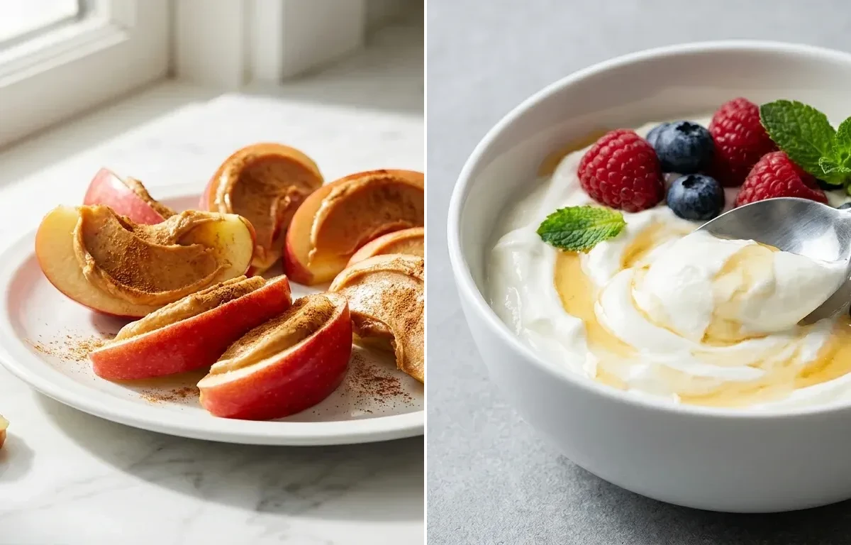 Apple with Peanut Butter with Greek Yogurt