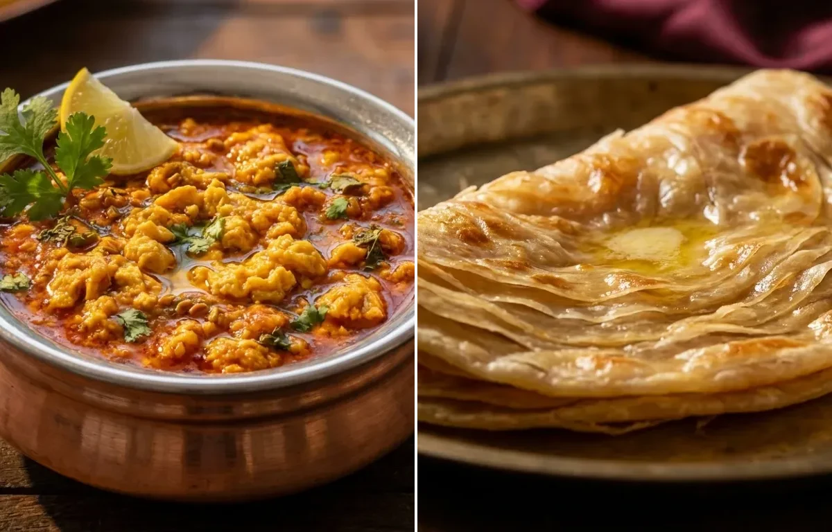 Awadhi Anda Ghotala with Warqi Paratha