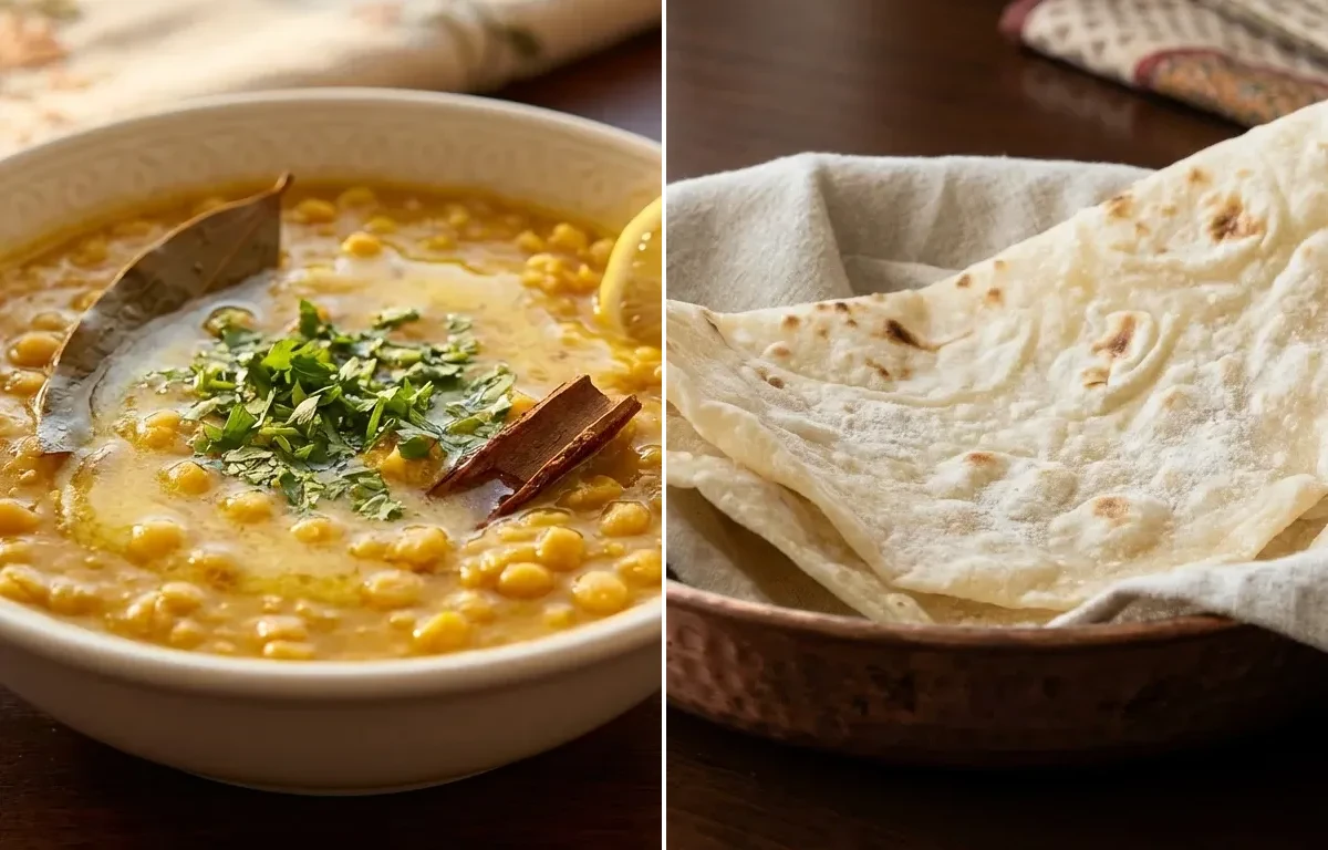 Awadhi Chana Dal with Roomali Roti