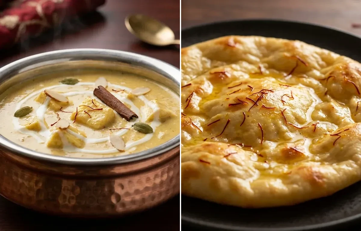Awadhi Shahi Paneer with Saffron Sheermal