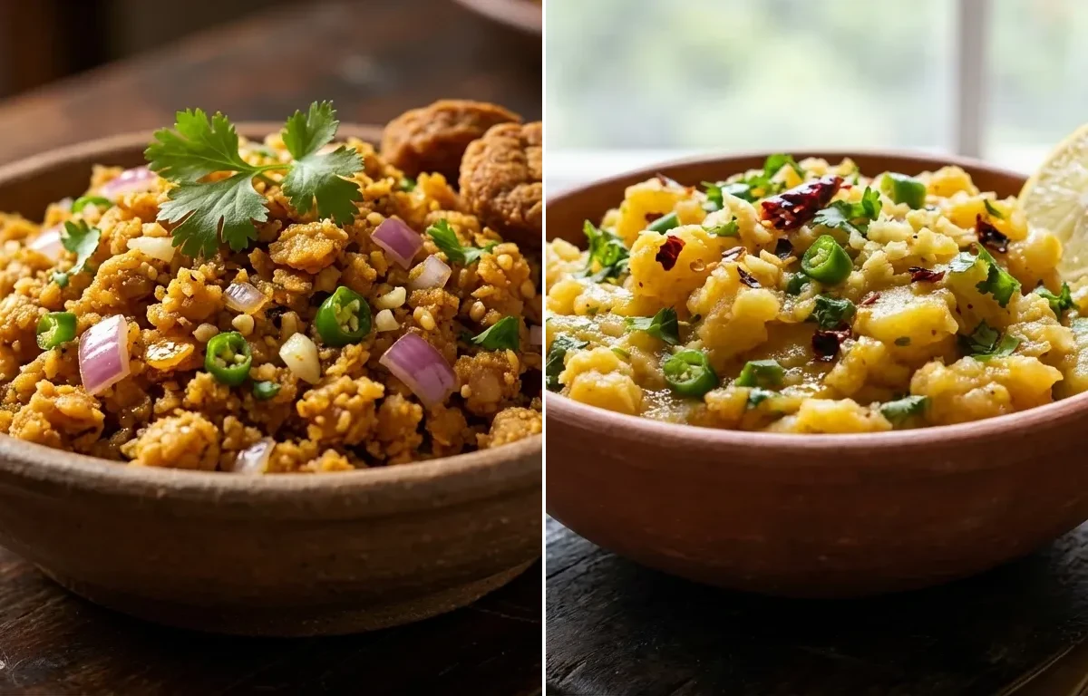 Badi Chura with Aloo Chokha