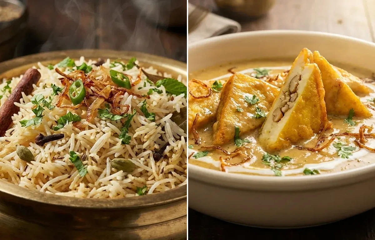 Bagara Khana with Hyderabadi Paneer Pasanda