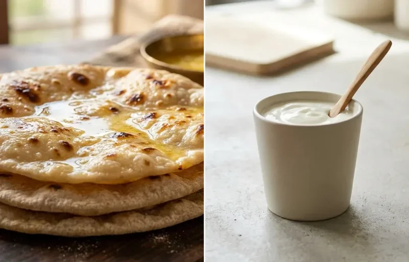 Baked Salmon with Chapati and Plain Yogurt Cup
