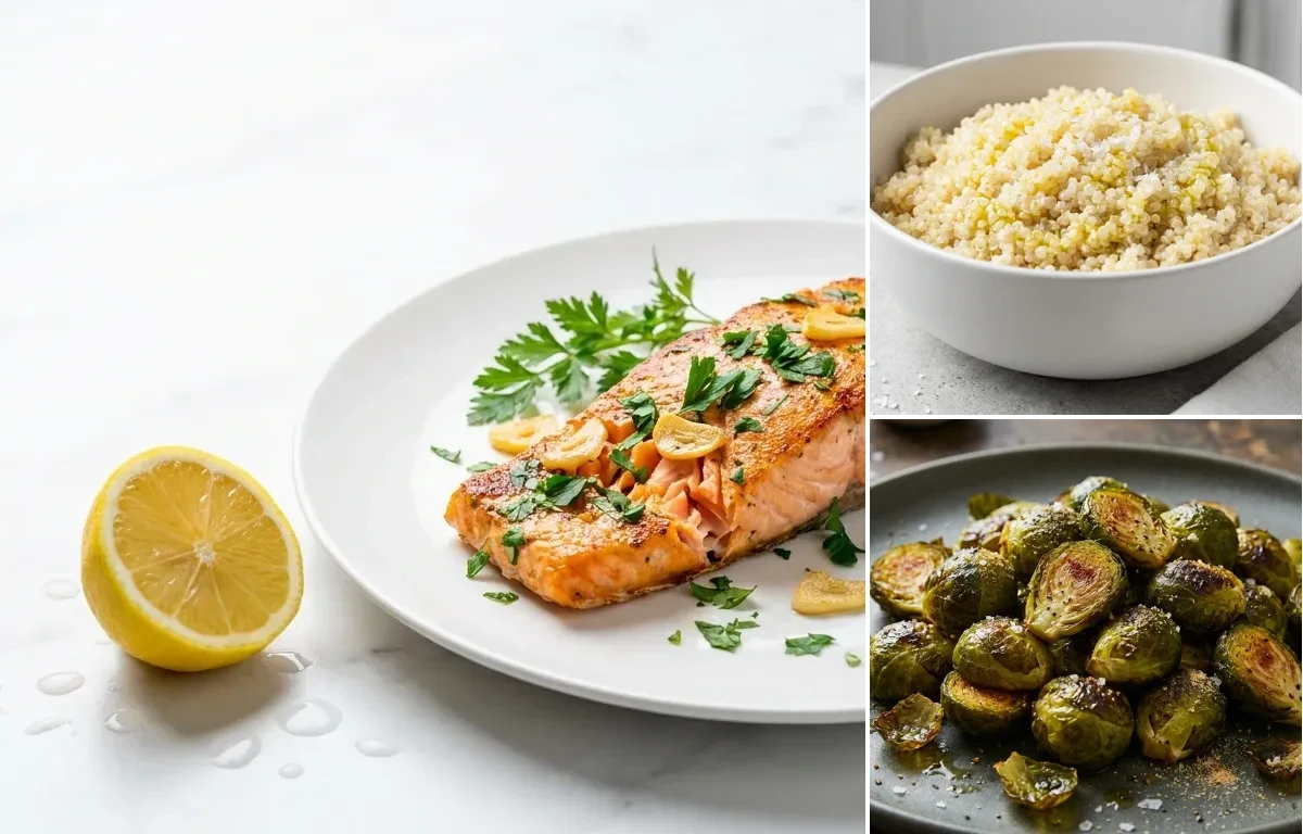 Baked Salmon with Herbs with Quinoa