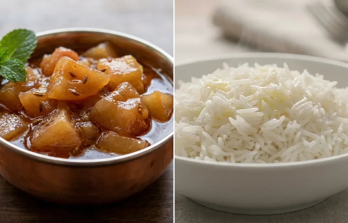 Bam Tsount with Steamed Basmati Rice