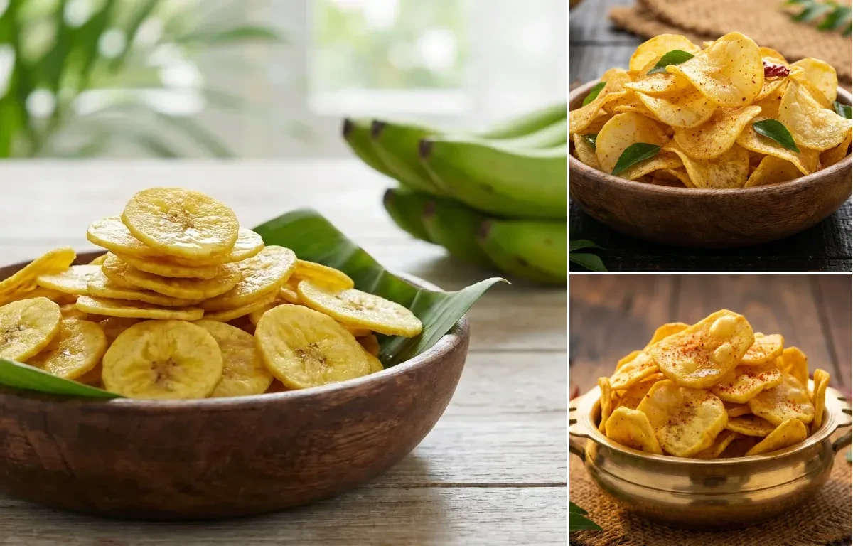 Banana Chips with Tapioca Chips and Jackfruit Chips