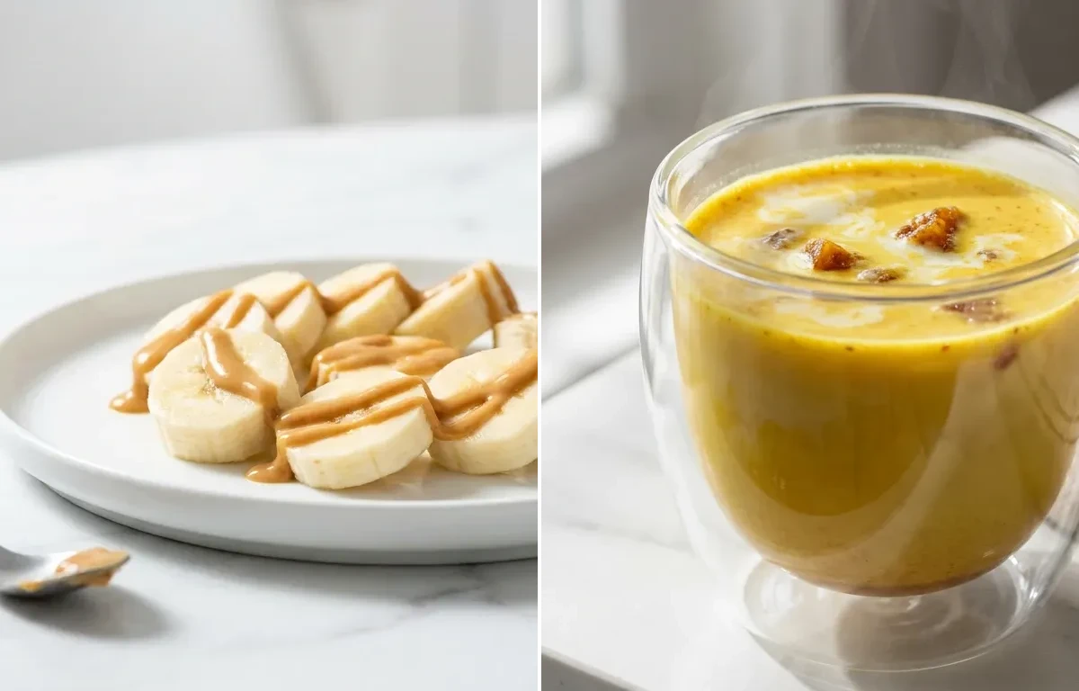 Banana With Peanut Butter with Milk