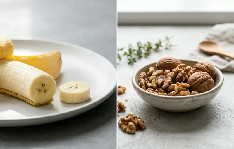 Banana with Walnuts Small Portion with Chaas
