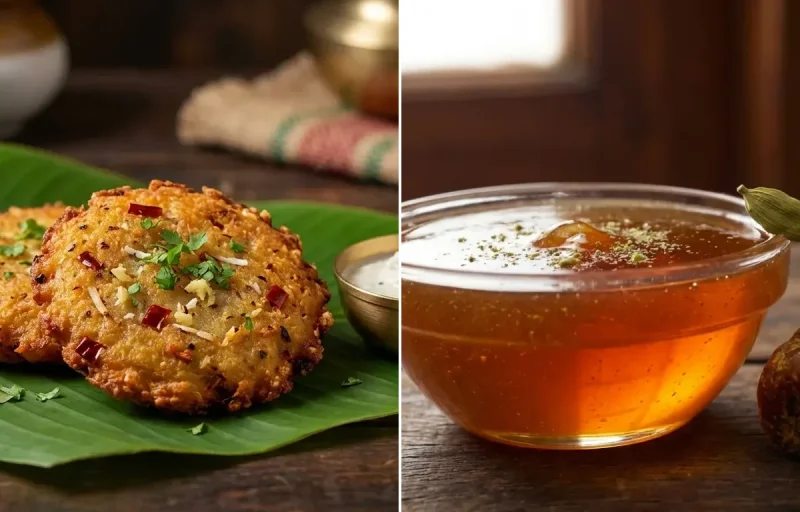 Bareda Kai Adde with Jaggery Syrup