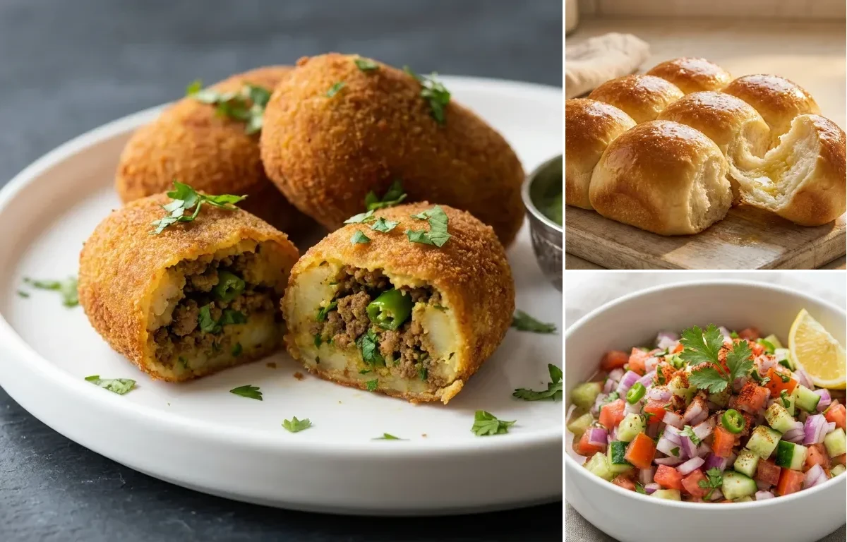 Beef Croquettes with Ladi Pav