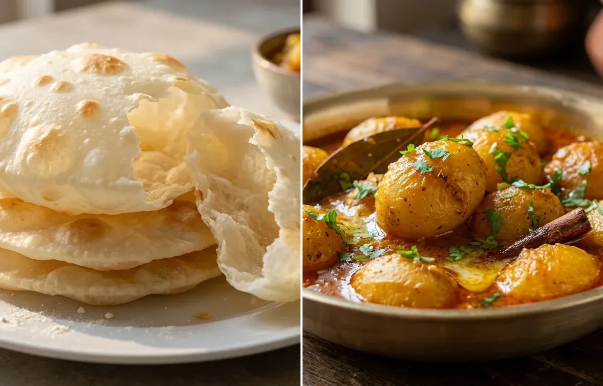 Bengali Luchi with Aloo Dum Bengali Style