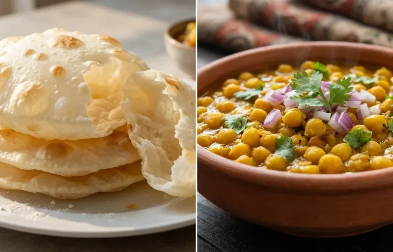 Bengali Luchi with Ghugni