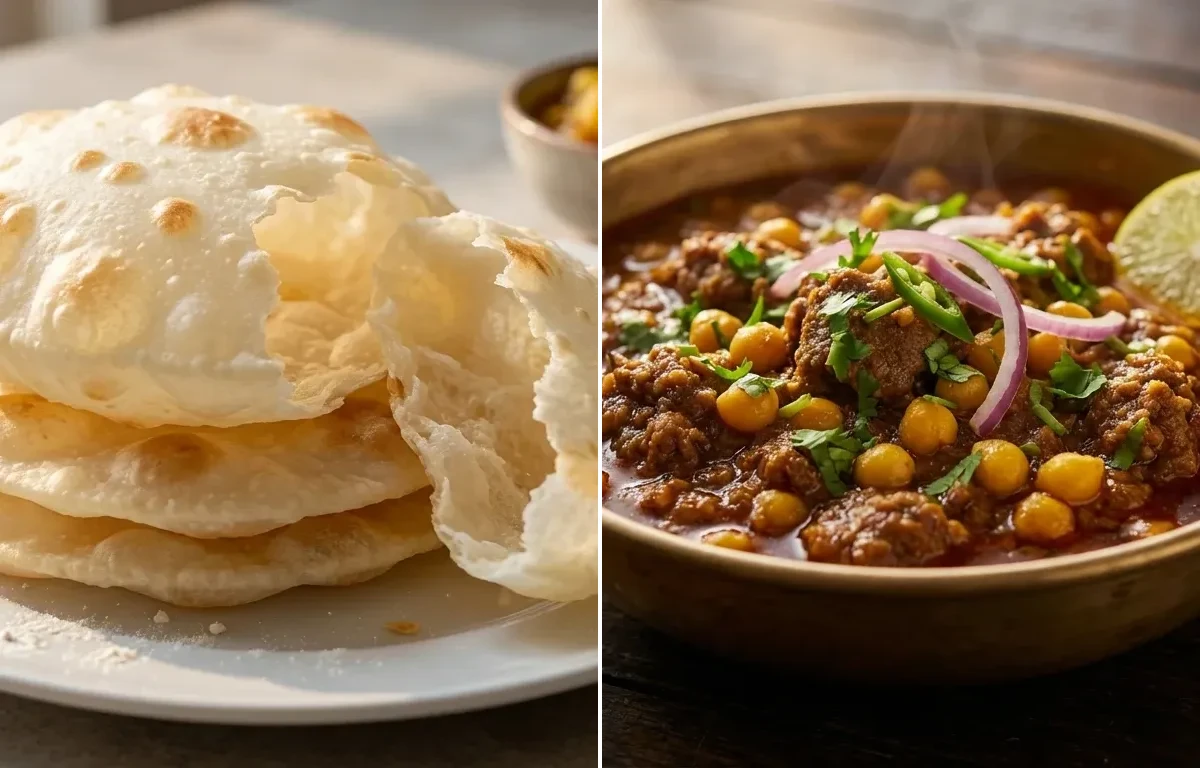 Bengali Luchi with Keema Ghugni
