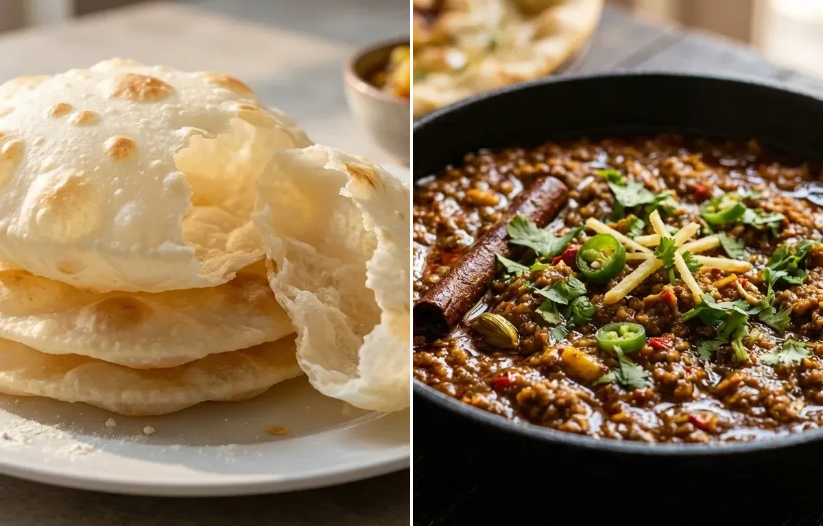 Bengali Luchi with Mutton Keema Curry