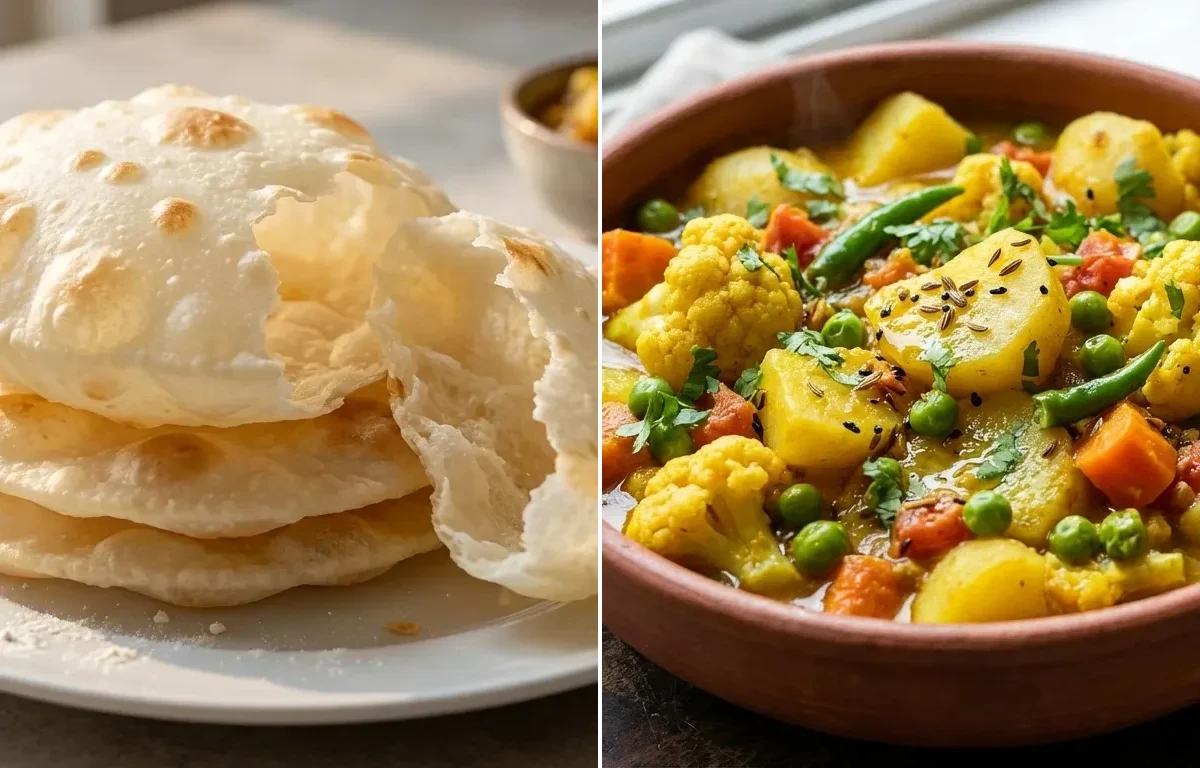 Bengali Luchi with Niramish Torkari