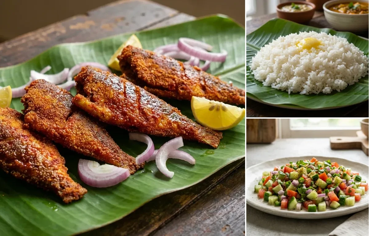 Bengali-Style Fish Fry Thali