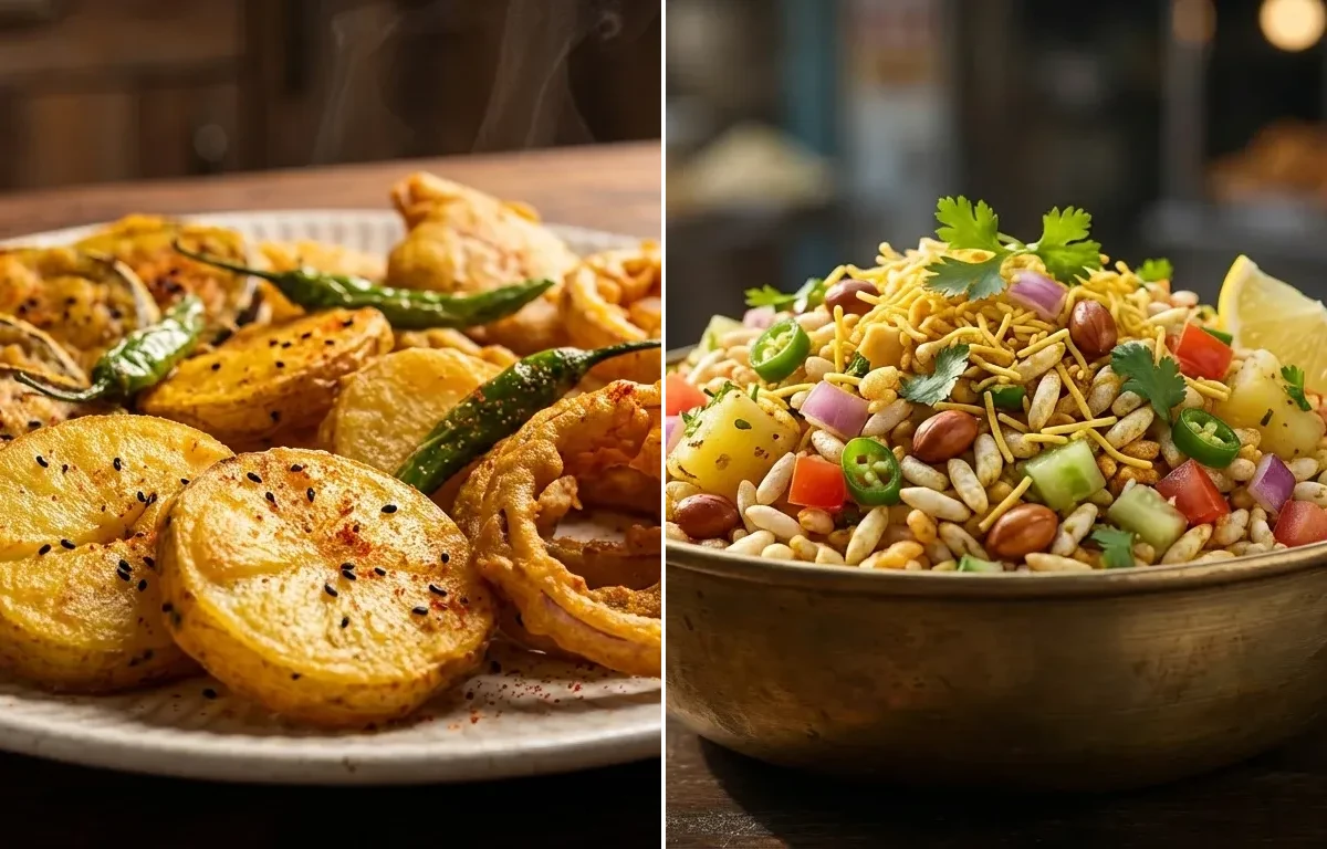 Bengali Telebhaja with Jhal Muri