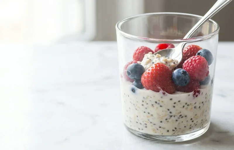 Berry and Chia Overnight Oats