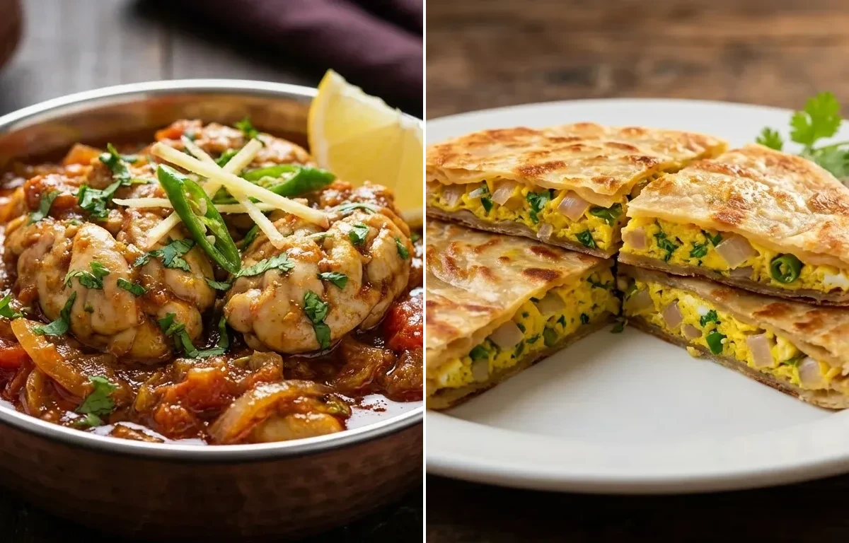 Bheja Fry with Mughlai Paratha