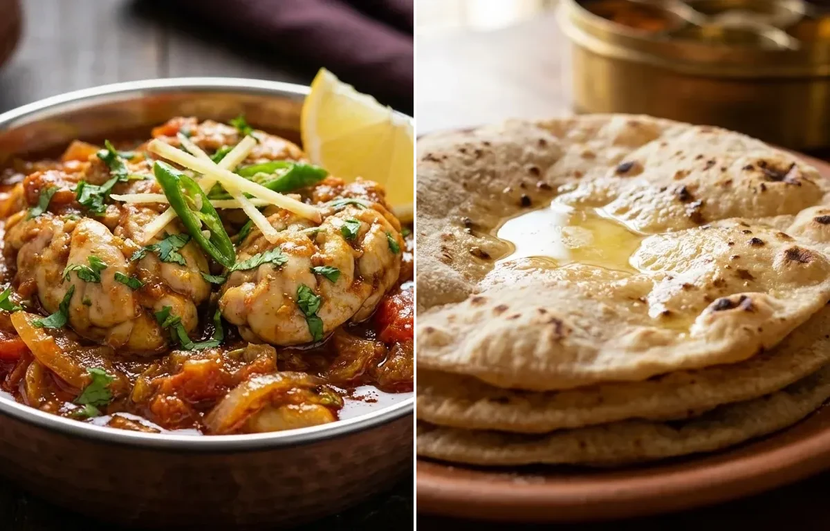 Bheja Fry with Roti