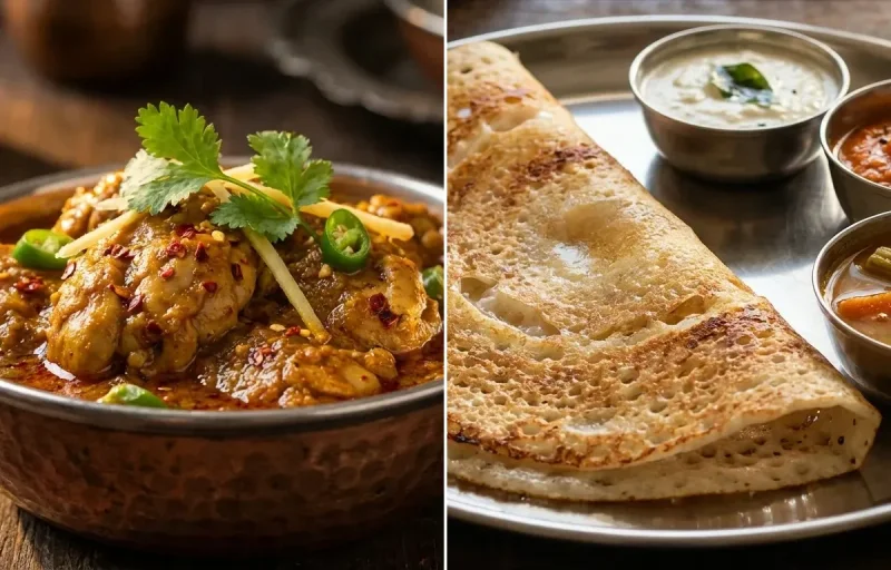Bheja Masala with Dosa