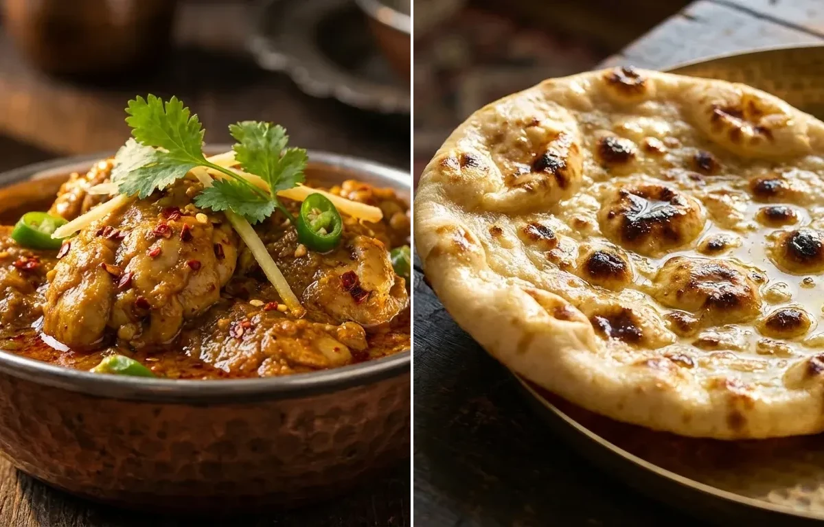 Bheja Masala with Khameeri Roti