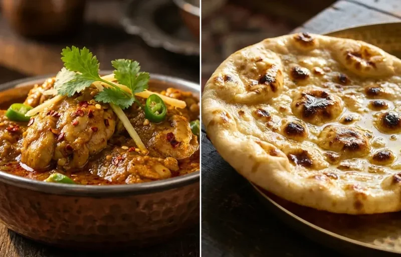 Bheja Masala with Khameeri Roti