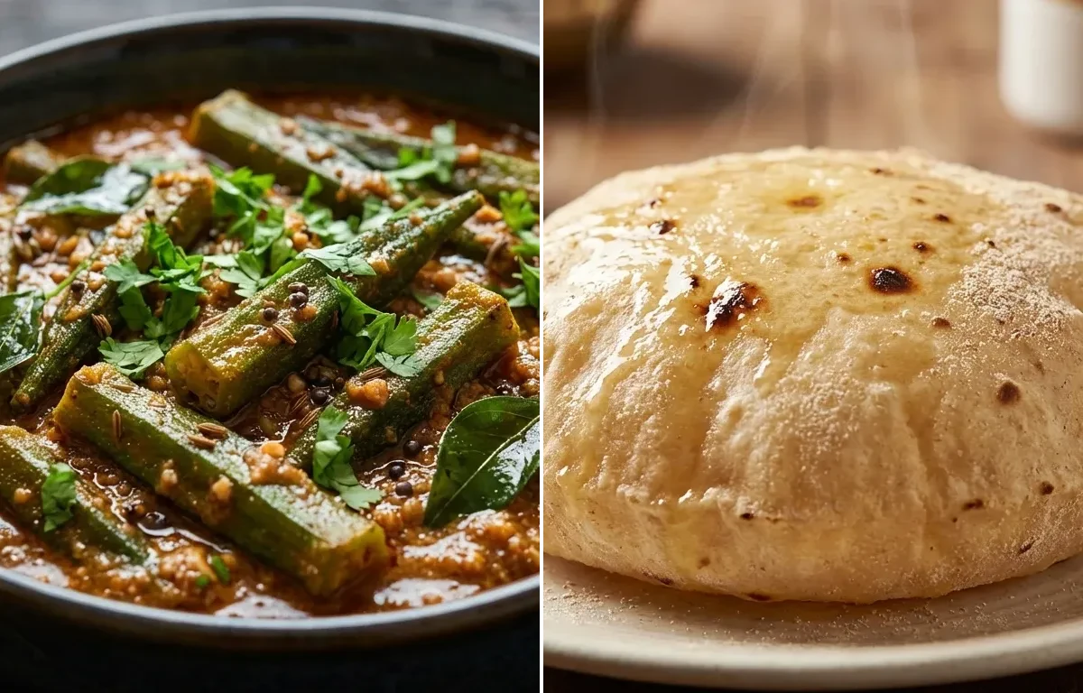 Bhendi ka Salan with Phulka