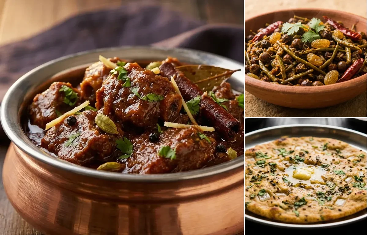 Bhuna Mutton with Missi Roti