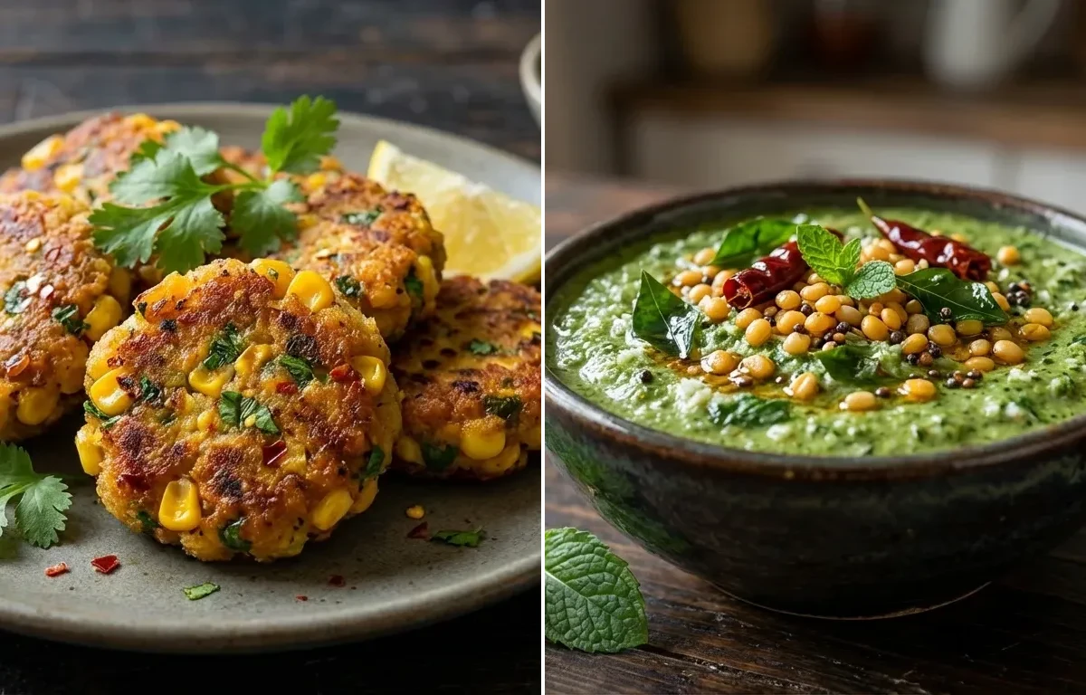 Bhutteyan Da Kebab with Pudhina Chutney