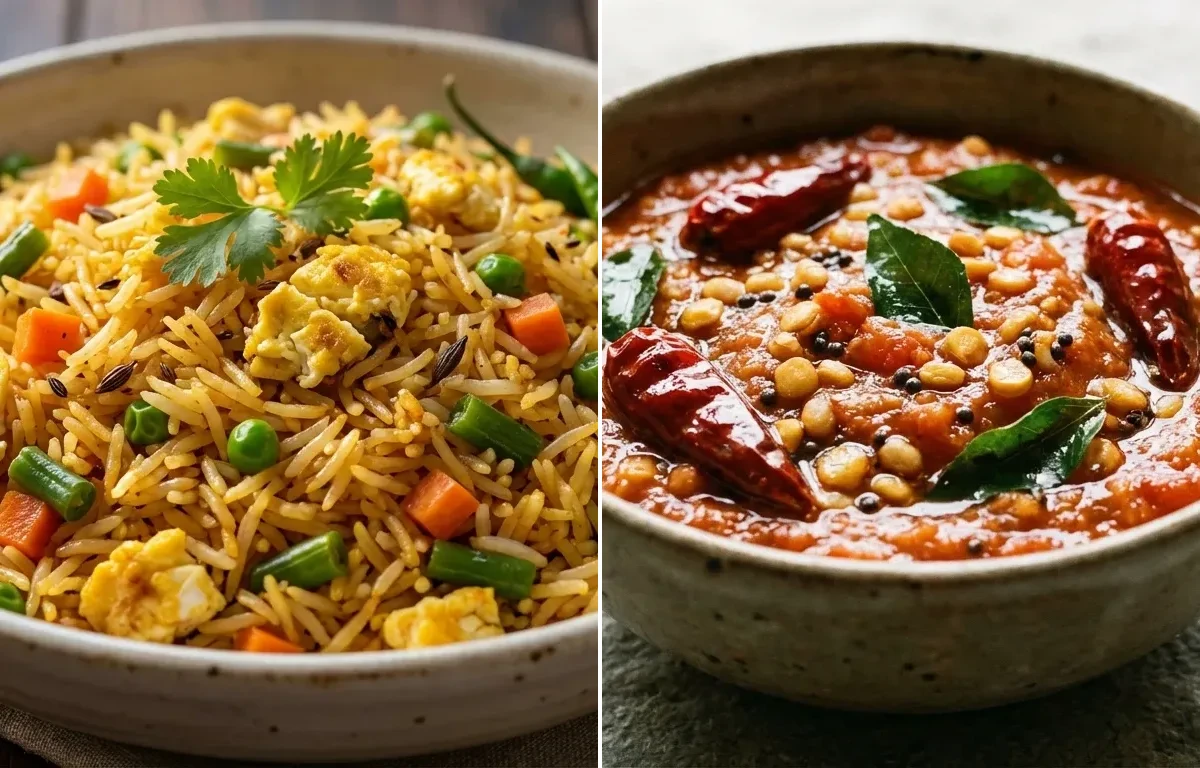 Bihari Egg Fried Rice with Tomato Chutney