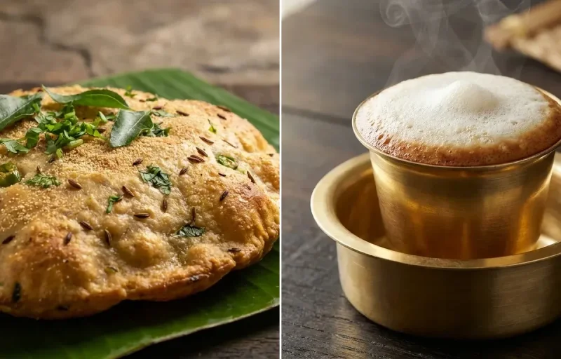 Biscuit Roti with Filter Coffee