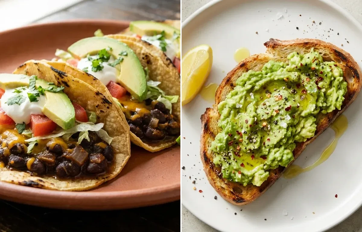 Black Bean Tacos with Avocado Toast