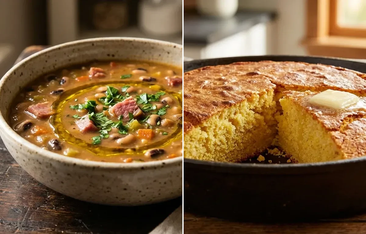 Black-Eyed Pea Soup with Cornbread