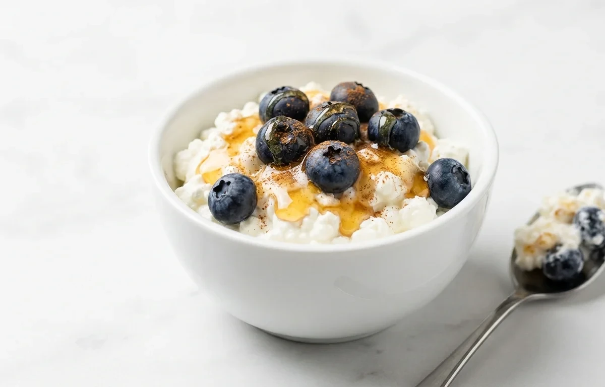 Blueberries with Cottage Cheese and Honey