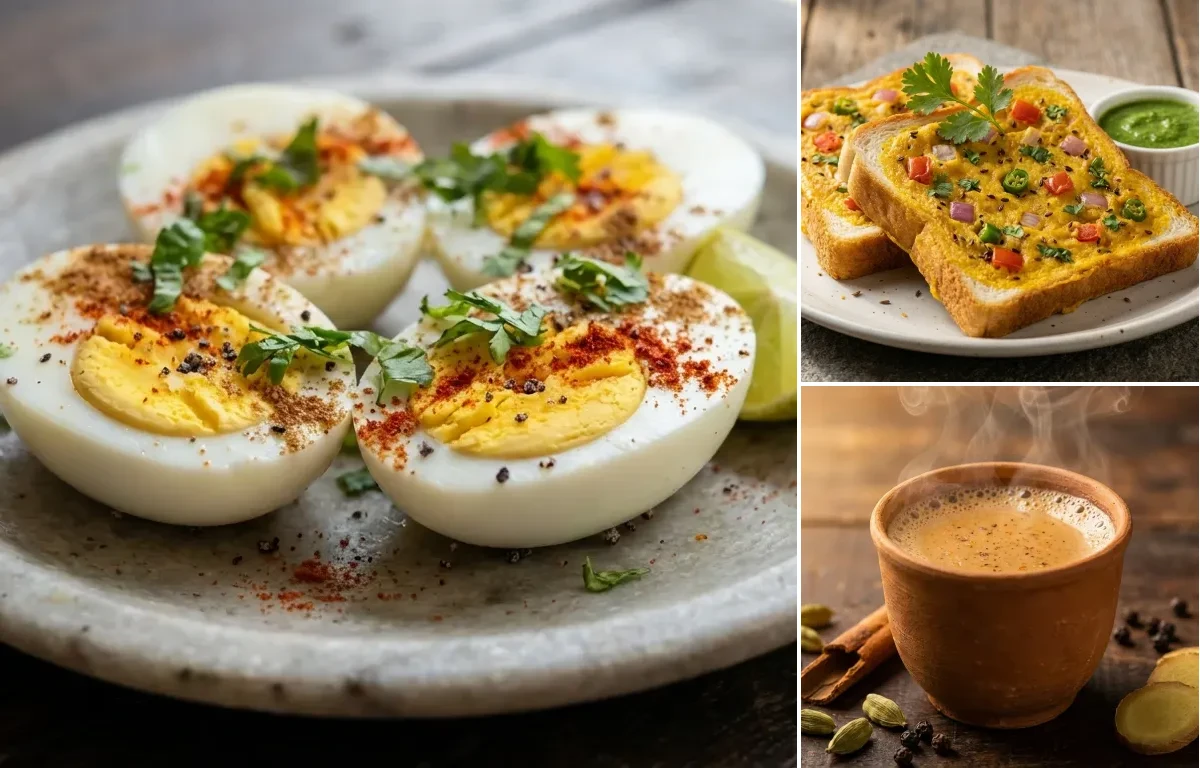 Boiled Eggs with Bread Toast