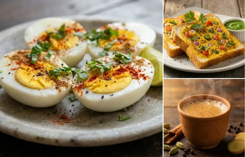 Boiled Eggs with Bread Toast
