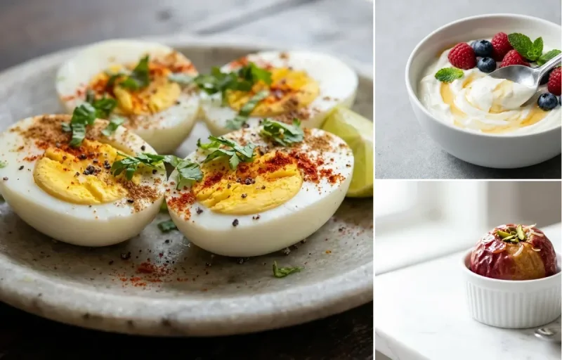 Boiled Eggs + Greek Yogurt + Fruit