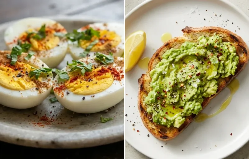 Boiled Eggs with Avocado Toast
