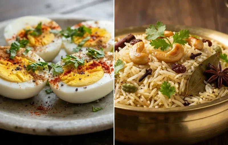 Boiled Eggs with Ghee Rice