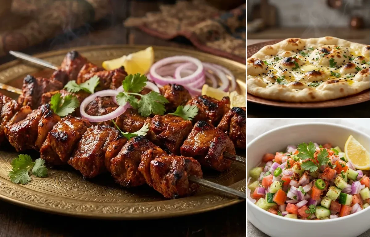 Boti Kebab with Butter Naan