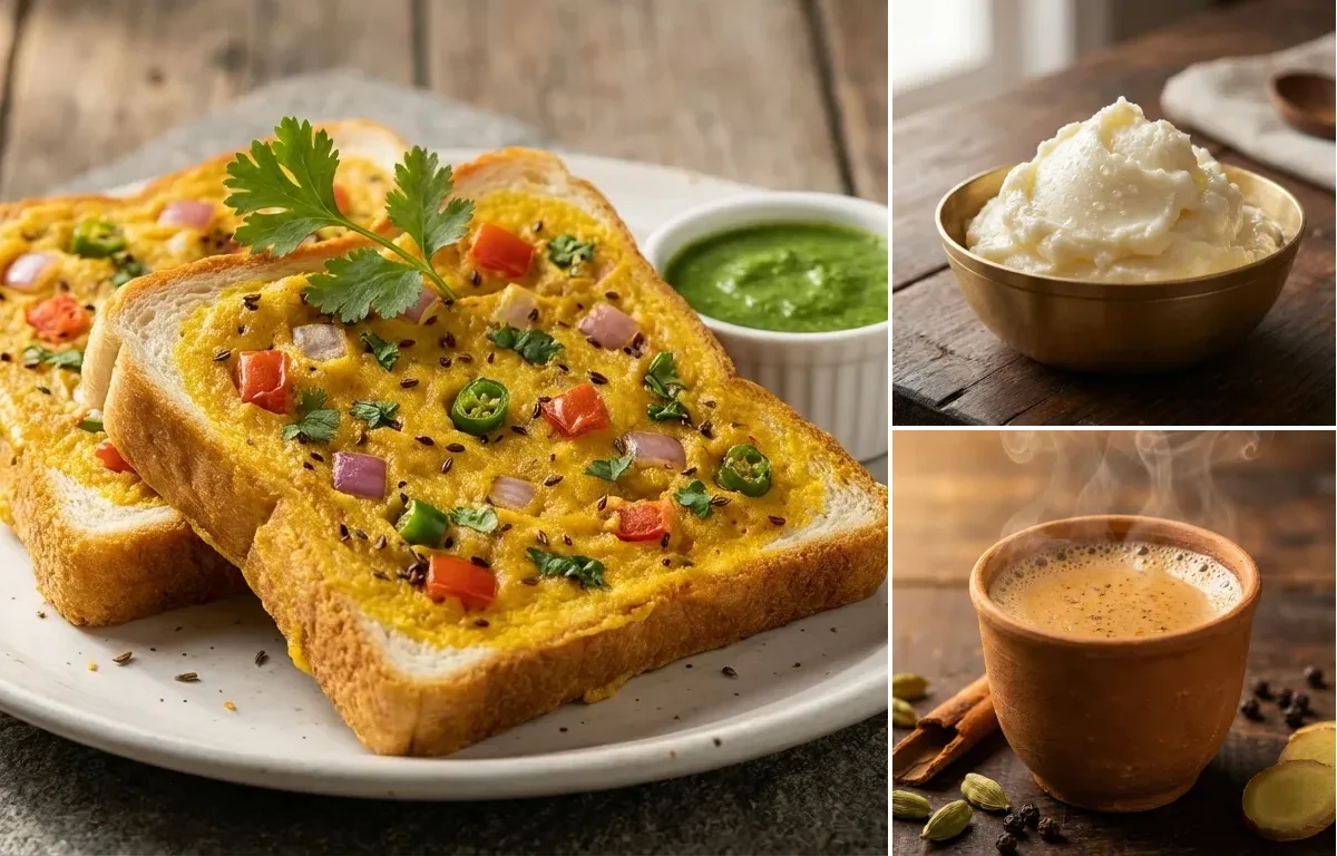 Bread Toast with White Butter