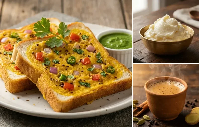 Bread Toast with White Butter