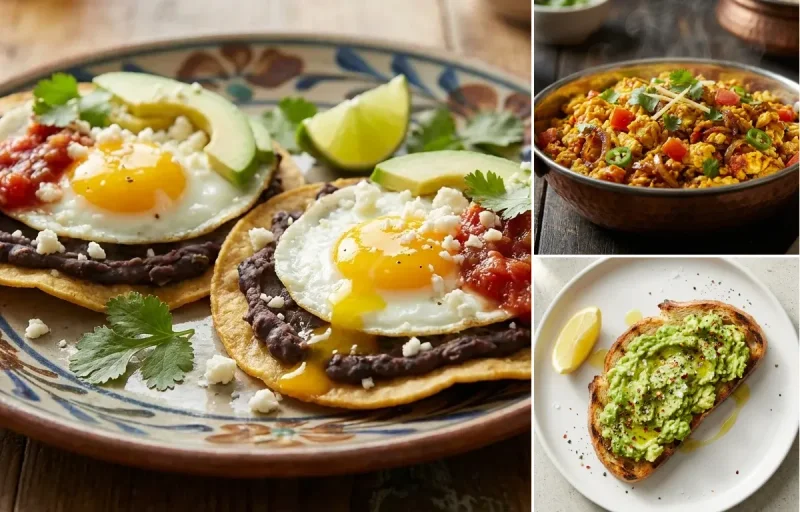 Breakfast Tostadas with Anda Bhurji and Avocado Toast